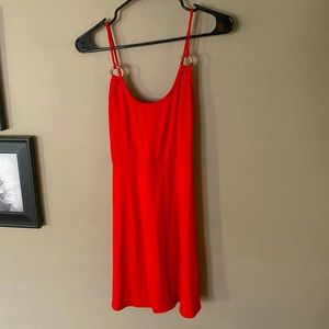 forever 21 red spaghetti strap mini dress